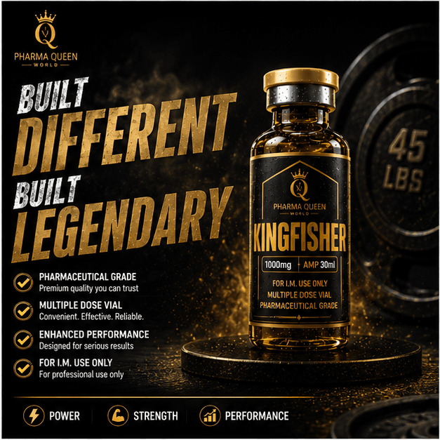 Kingfisher Pharma Queen World built different banner