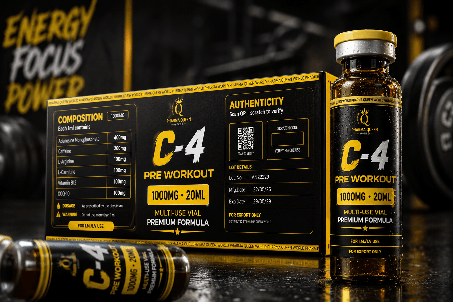 C-4 Pre Workout product packaging