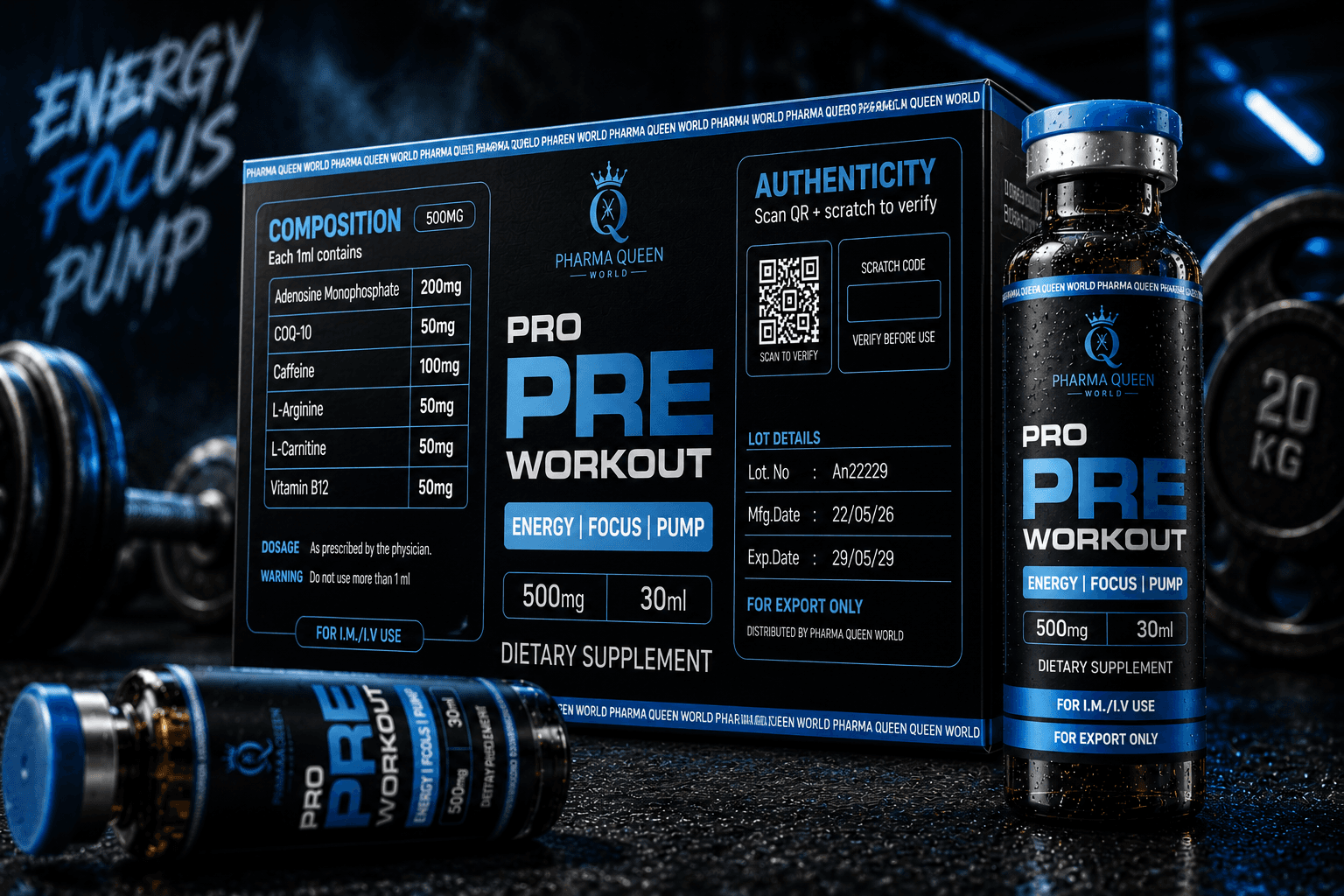 Pro Pre Workout product packaging